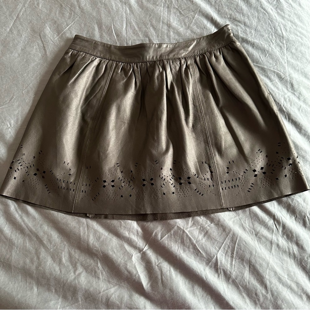 Vanessa Bruno Black Mini Leather Skirt 36/4